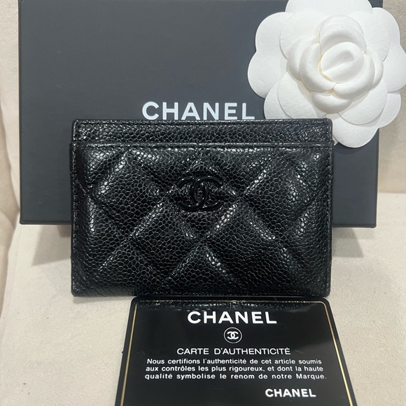 🔥Rare🔥Chanel So Black Cavair WOC & Matching cardholder - Picture 9 of 13